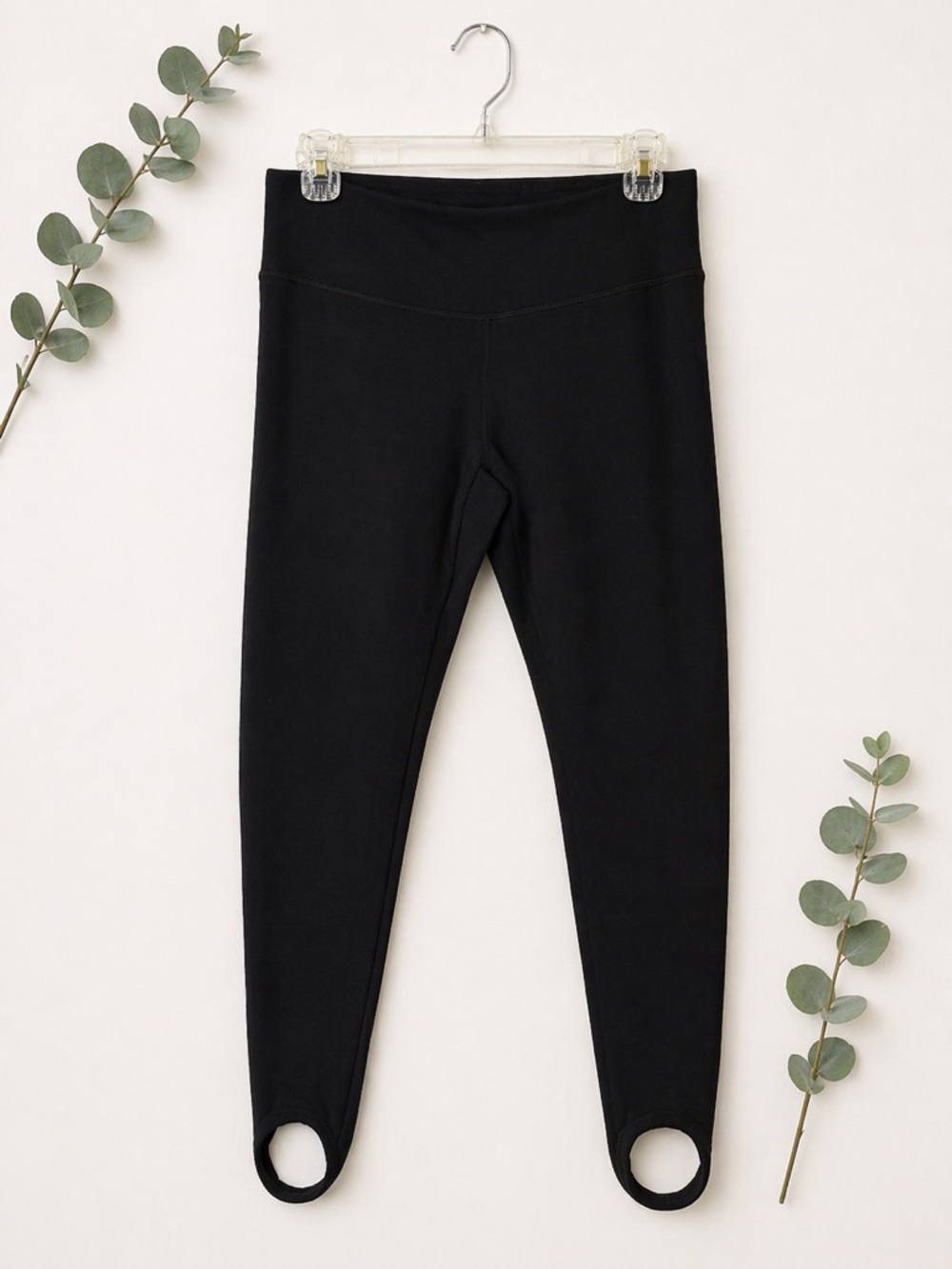 Danskin Black Stirrup Leggings High Rise Stretch Activewear Size M 8-10